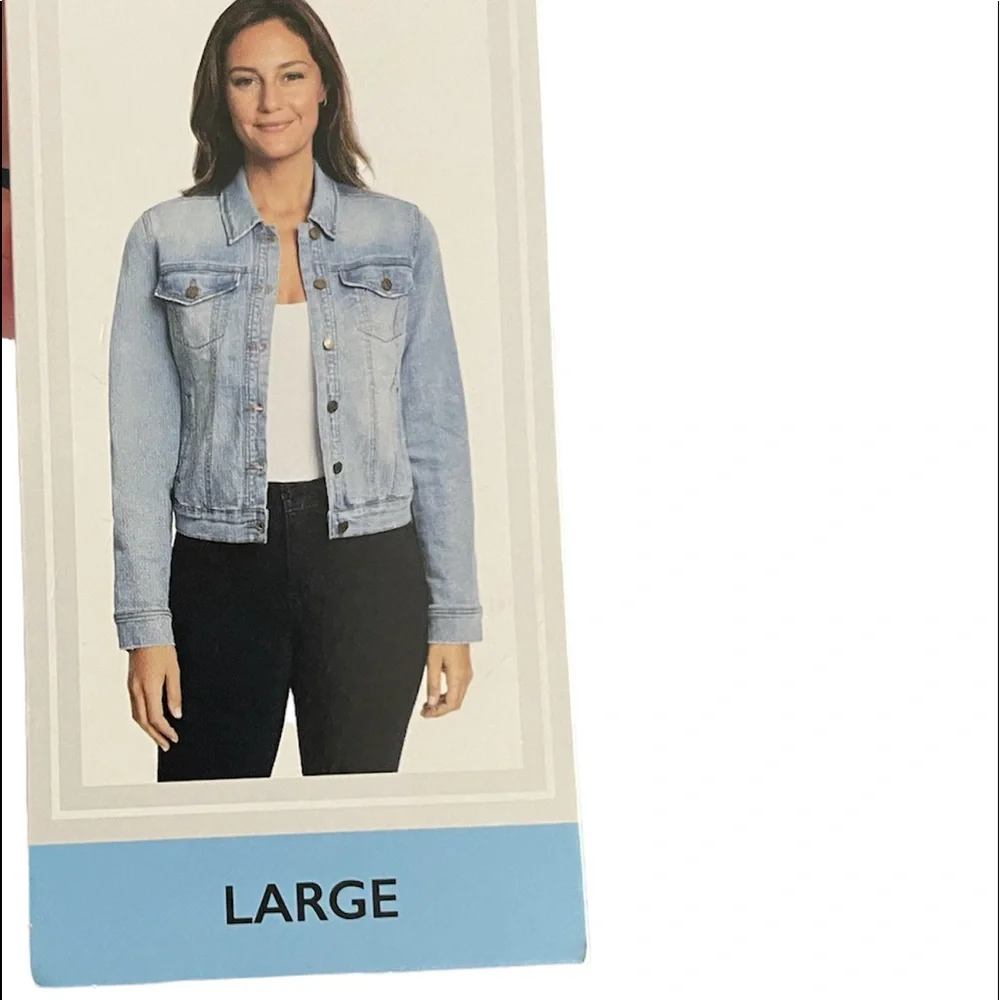 Women’s Denim Jacket Size Large BNWT - Picture 7 of 11